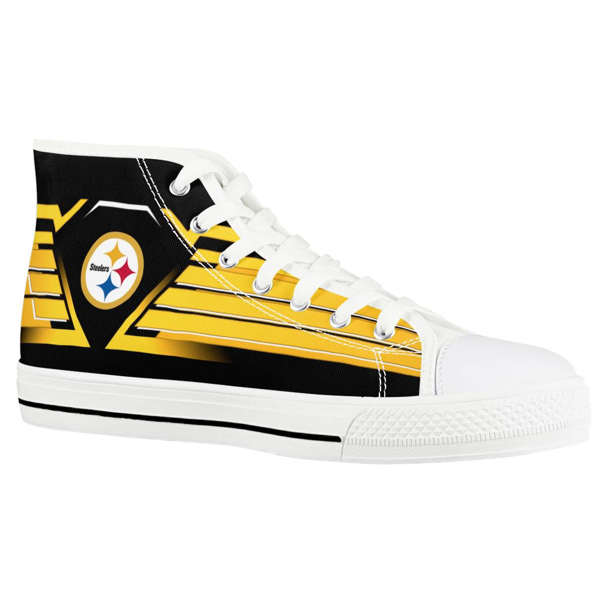 Women's Pittsburgh Steelers High Top Canvas Sneakers 003